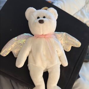 Ty White and Pink Plush Stuffed Animal